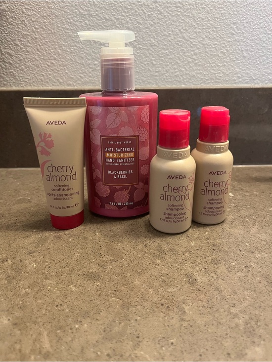 AVEDA Other - 🔥AVEDA Cherry Almond & Blackberries Bath & Body Set - Pink, Cream